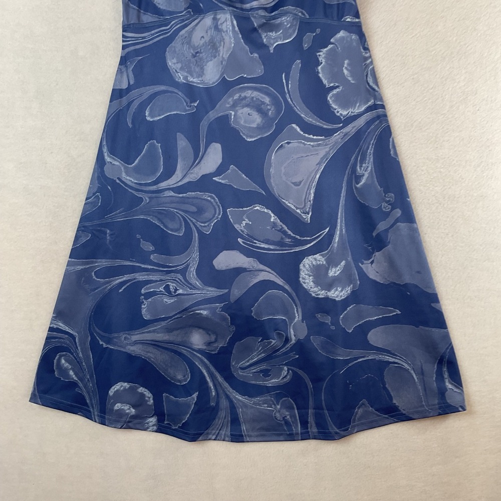 Columbia PFG Freezer III Dress Blue Marble Floral Swirl Sleeveless Small Womens - Picture 3 of 14